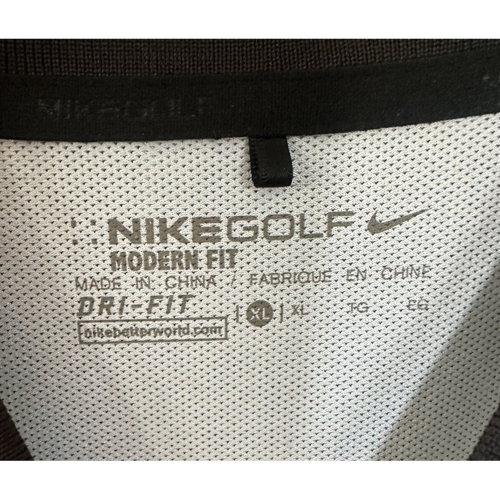 Ohio State Buckeyes OSU Nike Transition Dri Fit Mens Golf Polo XL White Red Blk - Picture 3 of 5